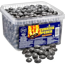 Fazer Tyrkisk Peber, Hot Salmiac Sweets, Salty Liquorice, Vegan and Gluten-Free (Pepper Salty, 2.2 kg (Pack of 1)