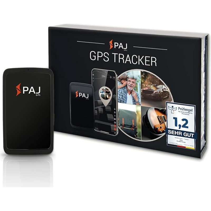 PAJ GPS Allround Finder, GPS Tracker About 20 Days Battery Life (up to 60 Days in Standby Mode) Live Tracking Transmitter For Cars, People.