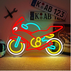 Motociklo neoninis ženklas Dirt Bike Neoninis ženklas Lenktynių automobilis Neoniniai žibintai Automobilių neoniniai žibintai Automobilių neoninis ženklas Garažo dekoras Berniukas Žaidimų kambarys Paauglio kambarys Mokymo kambarys Dirbtuvės Žmogus urvas D