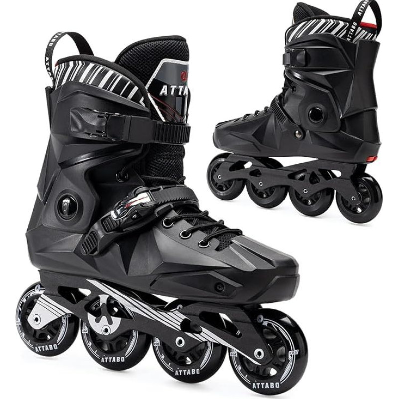 ATTABO Skates Rift Skates 40-45 EU in Black Universalios laisvojo stiliaus pačiūžos, idealiai tinkančios važinėjimui mieste ir triukams Patvarūs ABEC-9 guoliai Kietumas 85A Ratai