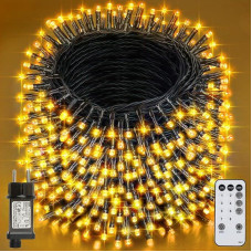 LED pasakų žibintai, vidaus / lauko, 800 LED, 96 m pasakų žibintai Kalėdų eglutei, 8 režimai, IP44 vandeniui atsparūs pasakų žibintai su nuotolinio valdymo pulteliu ir laikmačiu Kalėdoms, sodui, šaliai, vestuvėms, šiltai balta