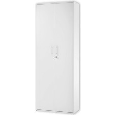 Stella Trading Pronto Lockable Filing Cabinet, Light Grey, Office Cabinet with Two Doors, Modern Office Furniture Complete Set, 80 x 216 x 35 cm (W x H x D)