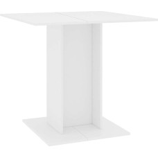 vidaXL valgomojo stalas Virtuvės stalas Valgomojo stalas Stalas Kolonų stalas Restoranas Valgomasis kambarys Virtuvė Svetainė Balta 80 x 80 x 75 cm Medienos medžiaga