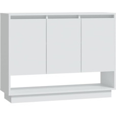vidaXL Komoda su 3 durelėmis, komoda, šoninė spintelė, šoninė spintelė, universali spintelė, stovinti spintelė, svetainė, balta, 97 x 31 x 75 cm, medžio medžiaga