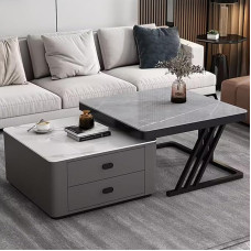 Couchtisch-Set aus Glas mit Metallgestell für Wohnzimmer und Schlafzimmer, idealus mažiems kambariams