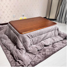Generique Kotatsu Heiztisch-Set Japanische Möbel Für Winterheizbucht Multifunktionale Massivholz Niedrigen Tisch - Familie Warmes Geschenk Für Wohnzimmer - Fußwärmer Couchtisch(80 * 80 * 41cm)
