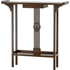 Konsolentisch Schmal, Sideboard Schmal aus Eichenholz, Leicht und Langlebig, Verschleißfest, 4 Verstärkte Querstreben(100x100x31CM/39x39x12IN)