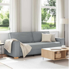 Medžiaginė sofa, atspari dėmėms ir įbrėžimams, kambarinė sofa, šviesiai pilka, 180 cm
