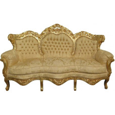 Casa-Padrino Baroque Sofa King Bordeaux Red/Gold Mod2 - Baldai Lounge Couch
