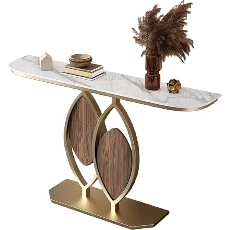 Konsolentisch Schmal, Flurtisch, Console Table, Metallregal, Couchtisch Hinter Sofa, Konsolentische fürs Wohnzimmer, Flur, Schlafzimmer, Eingang, Büro, Korridor (Wit, L100cm/39.3in)