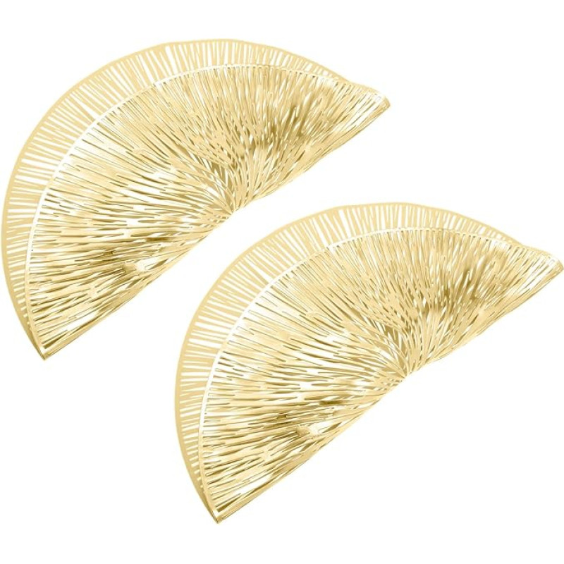Hohle Tischsets mit Isolierung und Hitzeschutz 4 Stück aus PVC Dekorative Platzsets in Gold für Festliche Tischdekoration und Familientreffen
