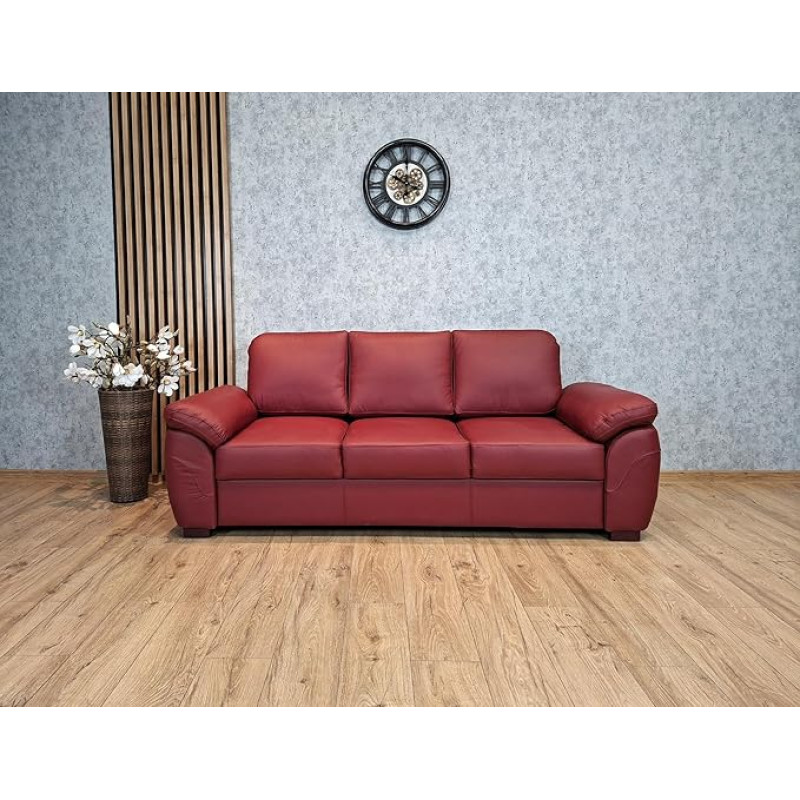 Patogi Oksfordo sofa, pagaminta iš natūralios itališkos odos, 100 % natūrali oda, didelis spalvų pasirinkimas (plotis 230 cm)