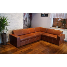 Quattro Meble Antalya I RE Natūralios odos kampinė sofa 272 x 212 cm Sofa-lova su lovos funkcija ir lovos dėže Tikros odos kampinė sofa