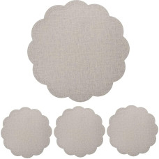 GALPADA 4 Stück rutschfeste Tischunterlagen aus Pu Leder in Blumenform Ölbeständig und Hitzebeständig Wiederverwendbare Küchen Platzsets für Familienessen und Partys