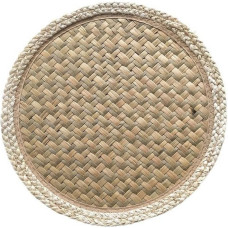 18/25/30 cm runde gewebte Tischsets, natürliche Wasserhyazinthen-Tischsets, strohgeflochtene Rattan-Tischsets, handgewebte Tischsets(Large 30cm)