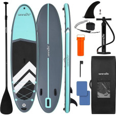 SereneLife Stand Up Paddling Board Aufblasbar, SUP Board Extra Breit 89cm 200kg für Familie – Standup Paddle Board Set, auch für Hunde geeignet, mit Paddel, Pumpe, Rucksack (Haustiere)