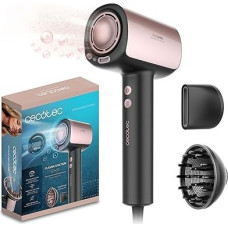 Cecotec DryGlam Nano Plasma Hair Dryer with Brushless Motor 110,000 RPM and 1600W Power, Plasma Function, Strong Airflow, 3 Temperatures and 3 Speeds
