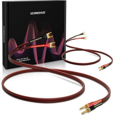 UCINNOVATE Garso garsiakalbio kabelis, 2 pakuotės HiFi OFC garsiakalbio kabelis, paauksuotas banano kištukas į Y jungtį, 3 m 14AWG garsiakalbio laidų jungties kabelis, skirtas garsiakalbio stiprintuvui (2 x 9,8 pėdos)