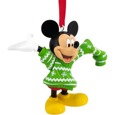 Hallmark Mickey Mouse and Oversized Sweater Ornament Disney Tree Decoration Disney Hanging Ornament Hanging Ornaments Gifts for Christmas
