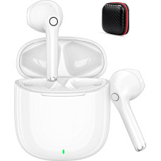 Kopfhörer Kabellos für Samsung S26 Ultra A56 A36 A17 A16 Pixel 10a 9a,In Ear Kopfhörer Bluetooth mit Mikrofon Wireless USB C Kopfhörer Sport mit Touch Control für iPhone 17e 17Pro Max 16e 15 14 Weiß