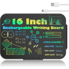 HOMESTEC Toy Children's Drawing Boards 16 Inches, Colourful Full Screen Writing Board for 2 3 4 5 6 Year Old Boys Girls, USB Rechargeable Whiteboard as Travel Educational Toy, Birthday Gifts