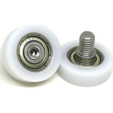 5 Stück 24 mm Außendurchmesser, POM-beschichtete Lager mit M6-Schrauben, BS62624-8C9L10M6, M6 x 8 Kunststoff-Riemenscheiben M6-Stangenschrauben(OD22 x W7 x M6)