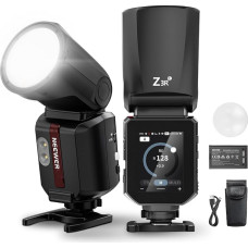 NEEWER 100Ws 2.4G TTL Flash Round Head Flash Compatible with Canon Cameras, Compatible with Godox, Speedlite Light with Touch Screen, 1/8000s HSS, 2 Adjusting Lamps TTL/M Switch 3000mAh 500 Power