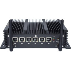 HISTTON Firewall kompiuteris be ventiliatoriaus, ugniasienės įranga, OPNsense, VPN, tinklo apsaugos įrenginys, maršrutizatorius, Core i5-8265U, 8GB DDR4, 256GB SSD, AES-NI, 6 x 2.5GbE I225-V/1GbE I210 LAN, HD, automatinis įjungimas