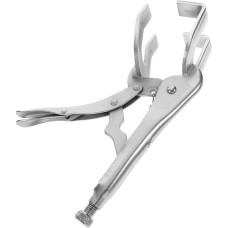 HOMSFOU Feststellzange 28cm U-förmige Verriegelungs Halteklemme aus Stahl mit Großer Klemmkraft und Robuster Konstruktion für Schweiß und Lötarbeiten