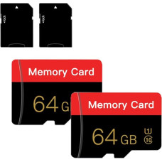 2 mikro atminties kortelių pakuotė 64 GB su adapteriu, C10/UHS-I/A1, 