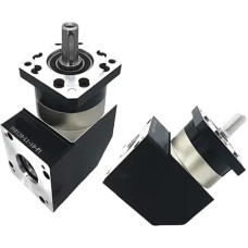 1 Stück 90 Grad rechten Winkel Planetengetriebe für Nema 23 Schrittmotor, Flansch 60-130 mm, Servomotor Drehzahlminderer (PVF120 24 mm Eingang, Drehzahlverhältnis 15 zu 1)