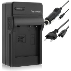 Įkroviklis (maitinimo/automobilio), suderinamas su Panasonic DMW-BCG10E, BCF10E, skirtas Lumix DMC TZ, ZR, ZS, ZX... Žiūrėti sąrašą