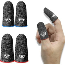 LONSVTTU Game Finger Sleeve Sets with Lightweight and Breathable Touch Screen Thumb Case, Professional Game Finger Cover with Non-Slip and Sweatproof Surface, High Sensitivity, Set of 4