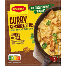 MAGGI Fix for Curry Sliced prieskonių mišinys su natūraliais ingredientais 2 porcijoms 1 pakuotė (1 x 41 g)