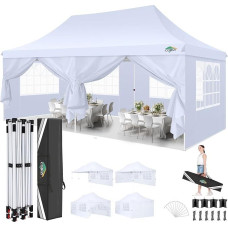 COBIZI Faltpavillon 3X6m Wasserdicht Stabil Pavillon 3x6m, Partyzelt Faltbar Anti-UV mit 6 Seitenwänden, Gartenpavillon für Hochzeiten, Freien, Garten, Party