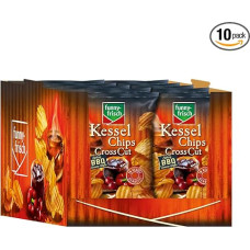 funny-frisch Kettle Chips Cross Cut Spicy BBQ Sauce Style 10 x 120 g