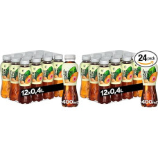 Fuze Tea Zero Schwarzer Tee Pfirsich-Rose Eistee – 12 x 400 ml Einwegflaschen – zuckerfreies Erfrischungsgetränk mit Schwarztee & Pfirsichgeschmack – Ready to Drink, nachhaltig angebaut