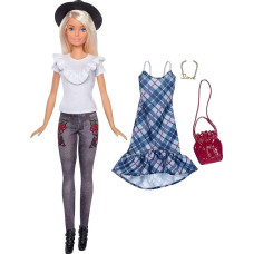 Barbie FJF68 Fashionistas džinsinio audinio gėlių lėlė