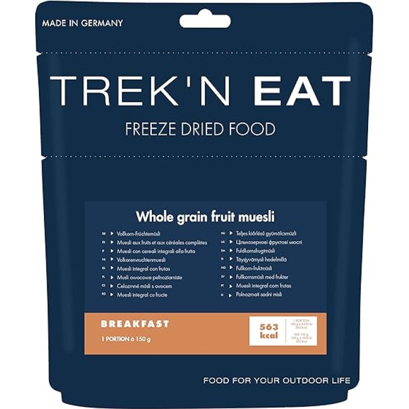„Trek'n Eat“ viso grūdo vaisių muslis su pienu