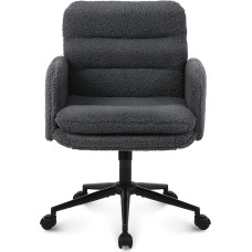 Youhauchair Desk Chair, Dressing Table Chair in Cashmere Dark Grey | Soft cashmere material, 15cm padded seat, comfortable, adjustable height, tilt function, 360 degree rotation