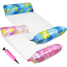 Inflatable Hammock - 2 Pack Pool Float, Inflatable Pool Hammock, Water Hammock for Adults, Inflatable Floats, Pool Hammock, Pool Hammock for Adults,