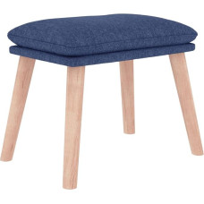 vidaXL Footstool Footstool Footrest Footstool Ottoman Stool Footrest Upholstered Stool Living Room Blue 45 x 29.5 x 39 cm Fabric