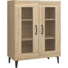 vidaXL Sideboard with 2 Doors, Chest of Drawers, Sideboard, Side Cabinet, Multi-Purpose Cabinet, Standing Cabinet, Sonoma Oak, 69.5 x 34 x 90 cm, Wood Material