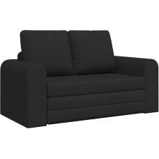 „vidaXL“ miegamoji sofa, juoda, 148 x 71 x 83 cm, audinio apmušalas | Puikiai tinka mažoms gyvenamosioms erdvėms, tinka naudoti tiek kaip sofą, tiek kaip lovą, minkštas apmušalas, skirtas poilsiui
