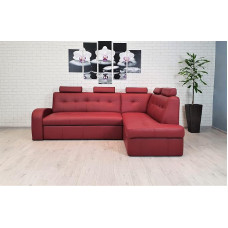 „Antalya II Spades Extra 5z“ kampinė sofa iš tikros odos, 245 x 164 cm. Sofa su ypač aukštu atlošu, miego funkcija, daiktų dėže ir galvos atramomis. Kampinė sofa iš tikros odos (dešinioji kampinė, 245 x 164 cm)