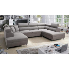 all4all Vedis X Corner Sofa U-Shape 26 cm with Bed Linen Sleep Function