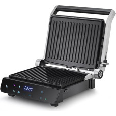 „Eurel NG94“ kontaktinis elektrinis grilis, 2000 W | „Panini“ grilis su išmaniuoju jutikliu, 180° atverčiamas, kepimo lygiai, nuimamos plokštės