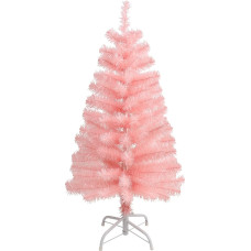 CCINEE Artificial Christmas Tree, 3ft Pink Table Top Christmas Tree with Metal Stand, 130 Branch Tips, Mini Tree for Christmas, Party Supplies, Home Decoration and Indoor Decoration