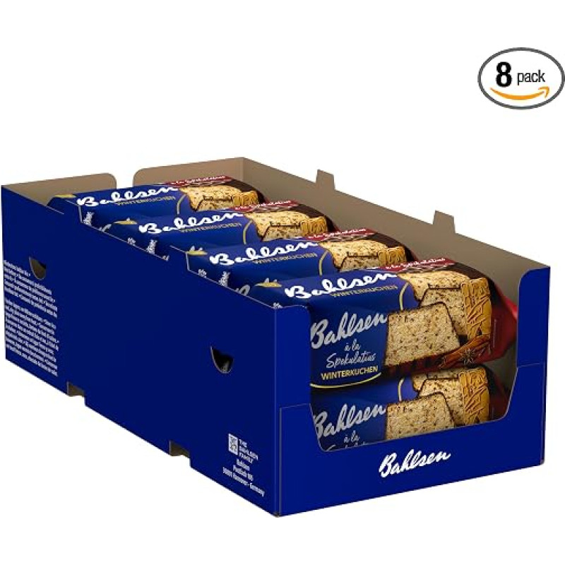 BAHLSEN Winter Cake à la Speculatius - Pack of 8 - Stirring Cakes with Speculoos Spices and Chocolate Chips (8 x 350 g)