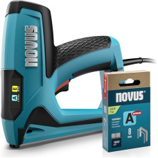 „NOVUS TOOLS“ elektrinis segtuvas J-120 su 1800 segtukų rinkiniu | Elektrinis segtuvas, skirtas ploniems 6–14 mm segtukams ir 16 mm vinims, apatinis įkrovimo mechanizmas, tikslus antgalis